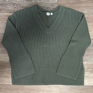 GAP Olive V-Neck Sweater